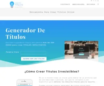 Creartitulos.online(Crear Títulos) Screenshot