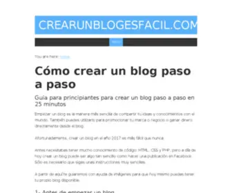 Crearunblogesfacil.com(Cómo) Screenshot