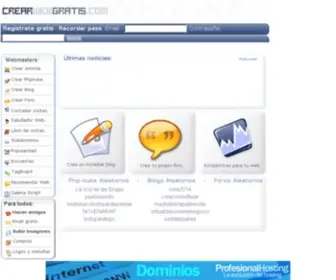 Crearwebgratis.com(Servicios para webmasters) Screenshot