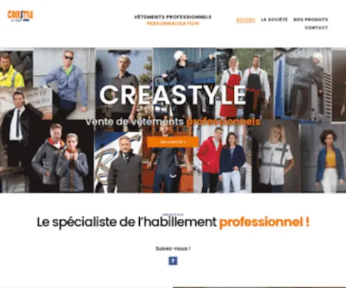 Creastyle-Pro.com(Magasin Vêtements professionnels personnalisés Paris) Screenshot