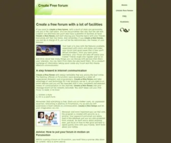 Create-Free-Forum.com(Here, you can create free forum) Screenshot