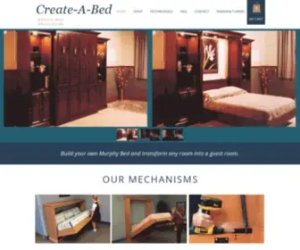 Createabed.com(Do-it-yourself Murphy bed mechanisms) Screenshot