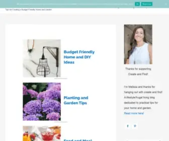 Createandfind.com(Tips for Creating a Budget Friendly Home and Garden) Screenshot