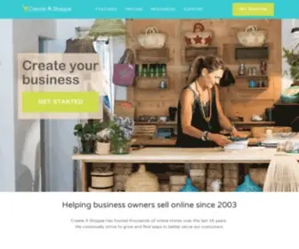 Createashoppeplus.com(Online Store & Website Builder platform) Screenshot