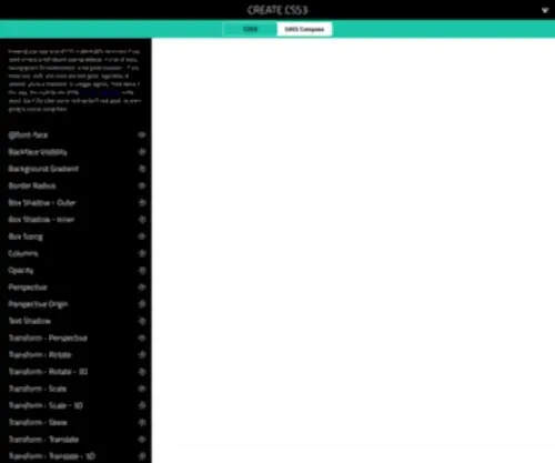 Createcss3.com(Create CSS3) Screenshot