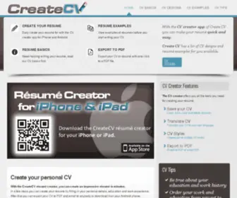 Createcv.eu(Create your own CV) Screenshot