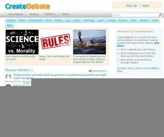 Createdebate.com(Create Debate) Screenshot