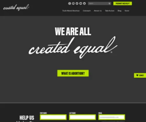 Createdequal.net(Created Equal) Screenshot