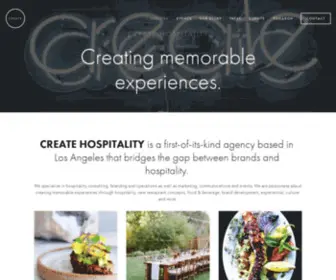 Createhospitality.com(CREATE HOSPITALITY) Screenshot