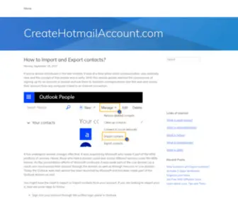 Createhotmailaccount.com(Information and tips on hotmail accounts In) Screenshot