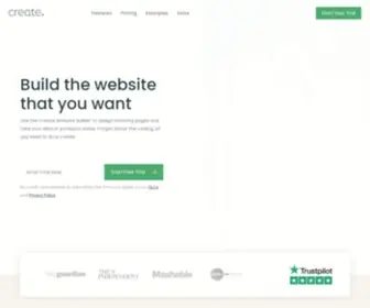 Create.net(The UK's Sustainable Website Builder) Screenshot