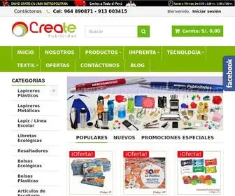 Createpublicidad.com(Create Publicidad Articulos Promocionales) Screenshot