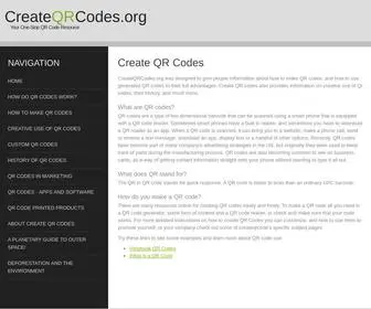 CreateqRcodes.org(Create QR Codes) Screenshot