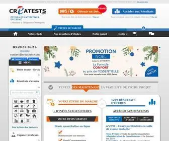 Creatests.com(Faites votre étude de marché en ligne) Screenshot