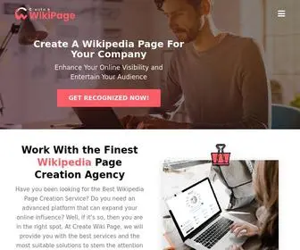 Createwikipage.com(Create a Wikipedia Page) Screenshot