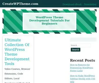 Createwptheme.com(WordPress Theme Development Tutorials) Screenshot