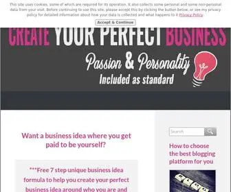 Createyourperfectbusiness.co.uk(Business Idea Generation) Screenshot