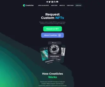 Creaticles.com(Request Custom NFTs) Screenshot