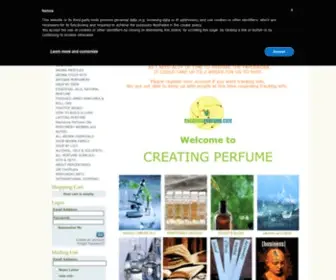 Creatingperfume.com(ALCOHOL & OILS: AROMA ACCORDS: FIXATIVE BASES: NATURAL PERFUMING) Screenshot