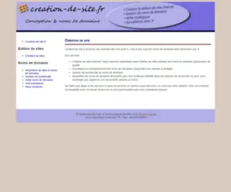 Creation-DE-Site.fr(Prestations Internet zone fr) Screenshot