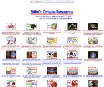Creation-Science-Prophecy.com(Mike's Origins Resource) Screenshot