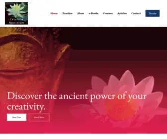 Creationmeditation.com(The Foundation for the Spiritual Practice of Creativity) Screenshot