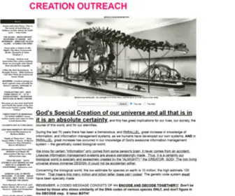Creationoutreach.com(CREATION OUTREACH) Screenshot