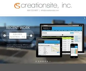 Creationsite.com(Websites, Web Applications, Software Development, Hosting, Portland, Oregon) Screenshot