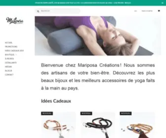 Creationsmariposa.com(Boutique d'accessoires de méditation et yoga) Screenshot