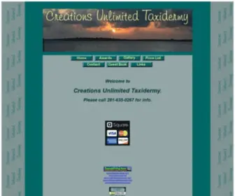 Creationsunlimitedtaxidermy.com(Creations Unlimited Home) Screenshot