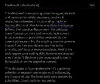 Creative-AI.org(Creative AI Lab) Screenshot