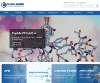 Creative-Peptides.com(Creative peptides) Screenshot