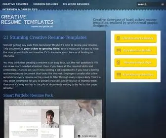 Creative-Resume-Templates.com(21 Stunning Creative Resume Templates) Screenshot