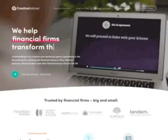 Creativeadviser.co.uk(Financial services marketing) Screenshot