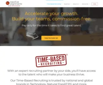 Creativealignments.com(Accelerate growth by hiring the people who make your busines work. Our Time) Screenshot