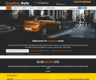 Creativeauto.in(Crashed & Damaged Car Traders Creative Auto in Delhi (India)) Screenshot