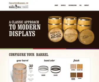 Creativebarrel.com(Creative Barrels by The Barrel Mill) Screenshot