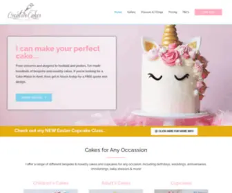 Creativecakesbyjenny.co.uk(Cake Maker Kent) Screenshot