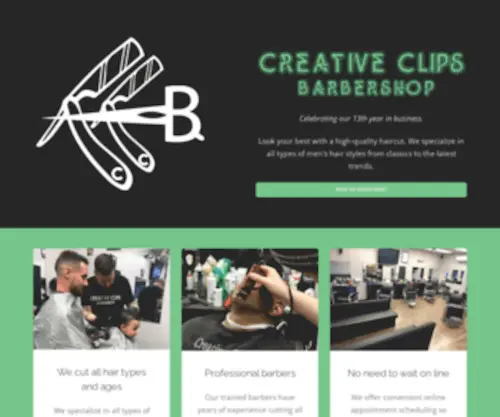 Creativeclipsbarbershop.com(Creative Clips Barbershop) Screenshot