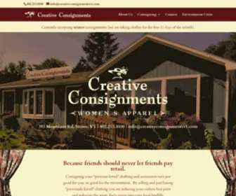 Creativeconsignmentsvt.com(Creative Consignments) Screenshot