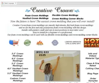 Creativecrown.com(Foam crown moldings) Screenshot