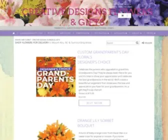 Creativedesignsflowersandgifts.com(Mount Airy Florist) Screenshot