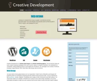 Creativedevelopment.com.au(Wordpress SEO Design Web Design Creative Development) Screenshot