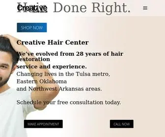 Creativehaircenter.com(Tulsa Hair Restoration clinic) Screenshot