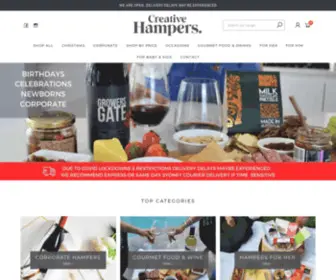 Creativehampers.com.au(Gift Hampers delivered Free Australia) Screenshot