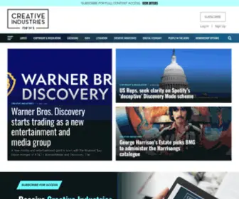 Creativeindustriesnews.com(Creative Industries News by Emmanuel Legrand) Screenshot