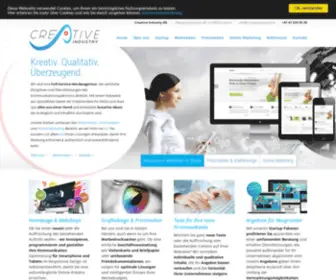 Creativeindustry.ch(Firmenwebsite erstellen lassen) Screenshot