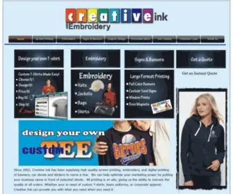 Creativeink1.com(Creative Ink and Embroidery) Screenshot