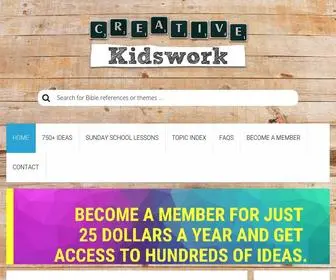 Creativekidswork.com(Lots of creative ideas for Sunday school lessons) Screenshot