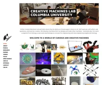 Creativemachineslab.com(Columbia University) Screenshot